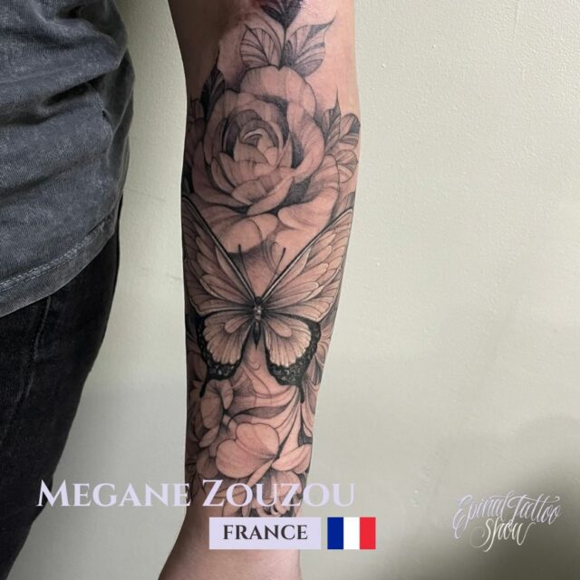 Megane Zouzou - Doll and Skull Tattoo - France