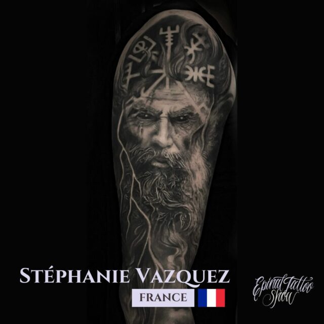 Stéphanie Vazquez - Doll and skull tattoo - France (2)